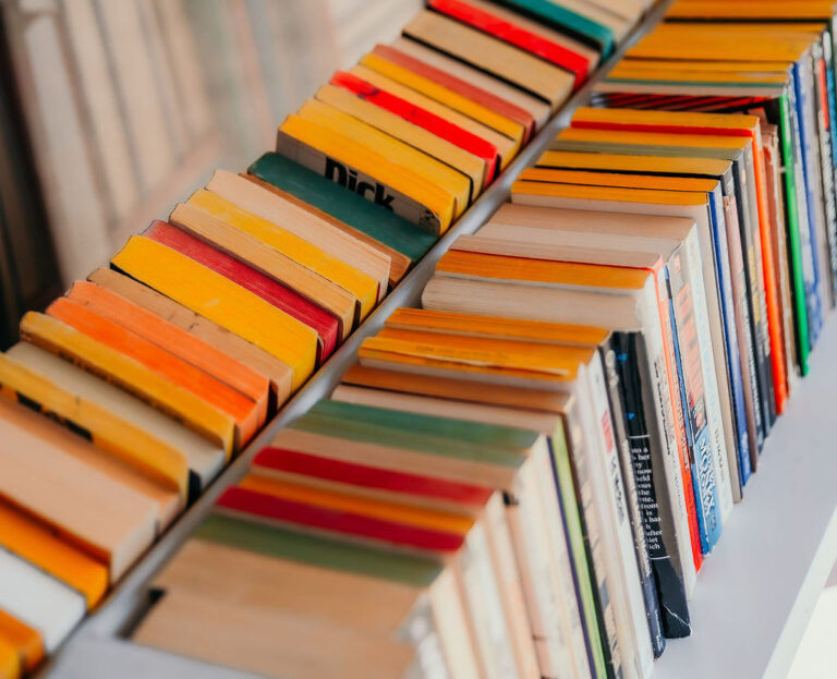 Detail shot of paperbacks at the FriendShop